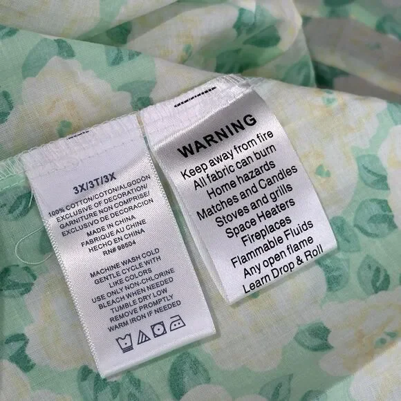 lanz of salzburg floral short Cap sleeve pockets long nightgown Plus Size 3X - Picture 9 of 11